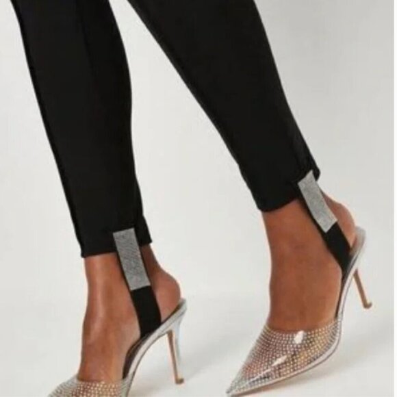 Carli Bybel x Missguided bandage diamante trim stirrup legging white 6 - Picture 13 of 13